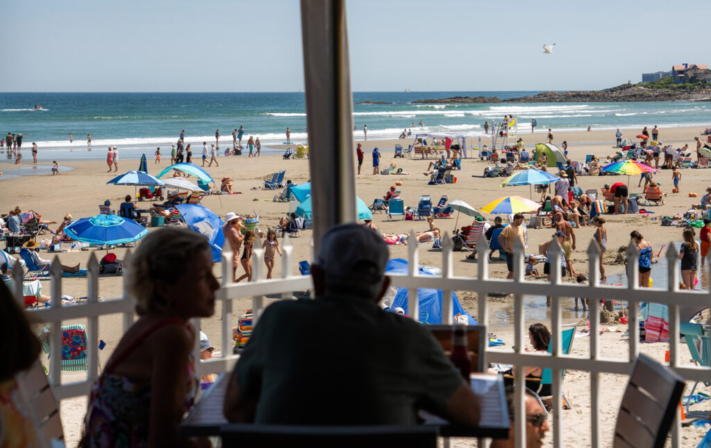 splash beach view from dining area